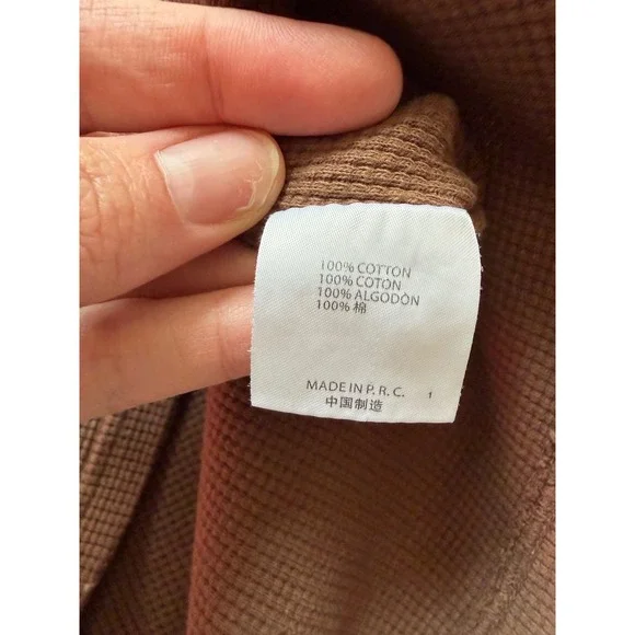 Brandy Melville Brown Waffle Knit Thermal Mini Skirt Drawstring OS - Picture 7 of 9